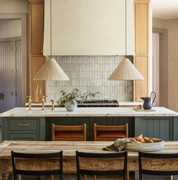 Dapur dengan pencahayaan yang kreatif dan unik